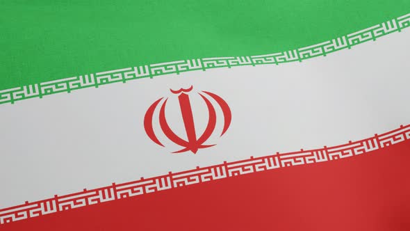 National Flag of Iran Waving Original Size and Colors 3D Render Islamic Republic of Iran Flag
