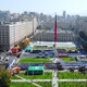Marathon square Citizenship Plaza, Palace Moneda (Santiago, Chile, aerial view)  - VideoHive Item for Sale