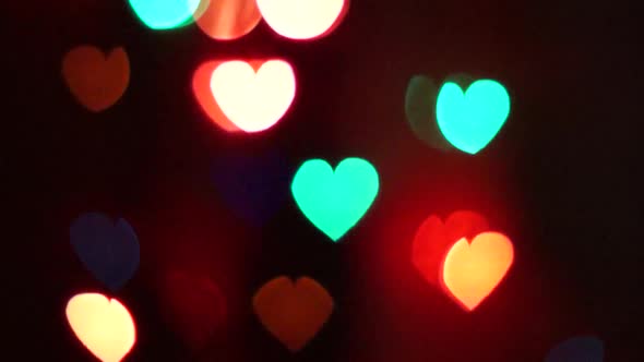 Luminous Hearts Move Up Light Background