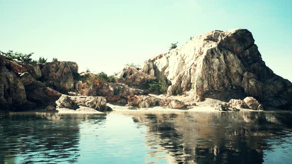 Baltic Sea Coast on the Rocky Island