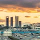 Downtown Madrid Day to Night Sunset Traffic Timelapse - Chamartin 4K - VideoHive Item for Sale