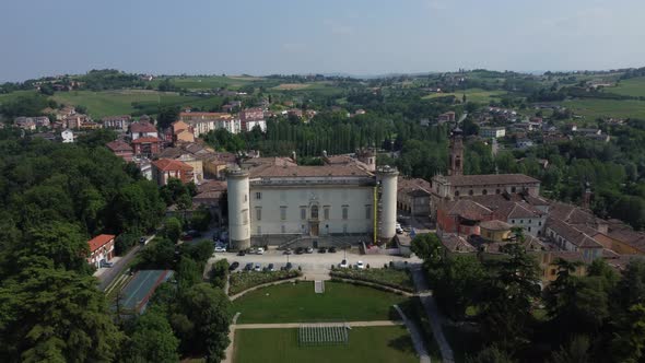 Costigliole D'asti Aerial View in Monferrato, Piemonte