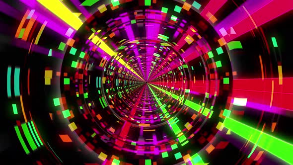 MultiCircleFast Moving Tunnel Lights Motion Graphics Animated Background || VJ Loops 2022 || Speed