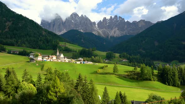 Santa Maddalena  Dolomites  Italy Landscape