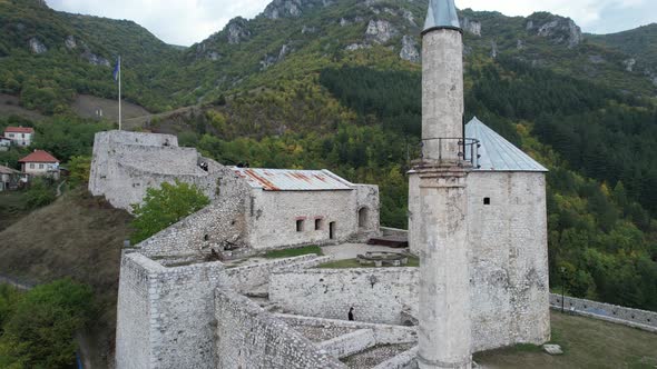 Aerial Travnik Castle