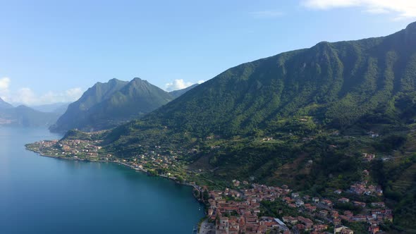 Aerial view of Bardolino, Lake Garda, Italy. 