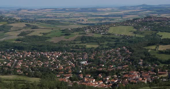 Gergovie,La Roche Blanche and Le Crest from the plate of Gergovie, Puy-de-Dome, Auvergne, France