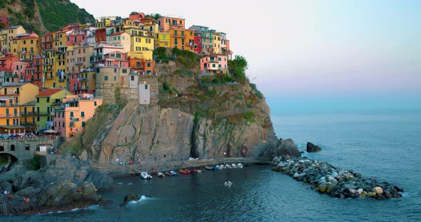 Manarola Village Cinque Terre Park Italy During a Summer Day Vacation Italy Colorful Coast Manarola