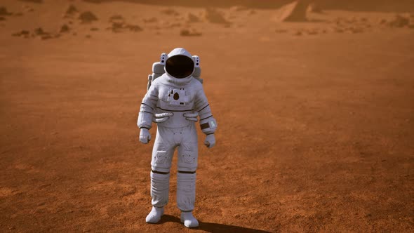 Astronaut on Mars Surface