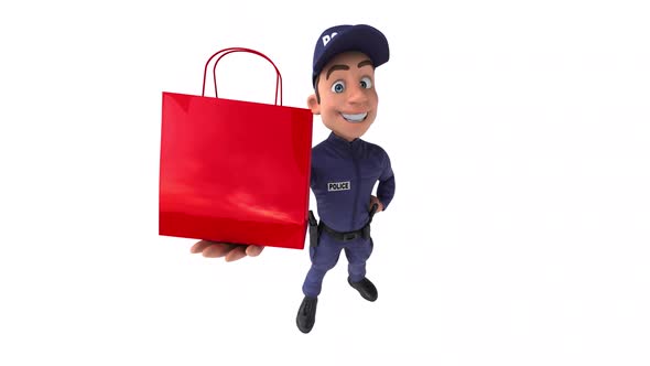 Fun 3D cartoon Police Officer