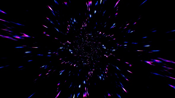 Fly Through Neon Particles Loop 4K