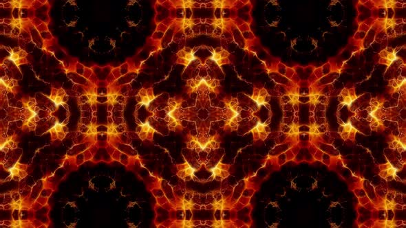 Abstract Fractal Fire Kaleidoscope Loop 4K 04