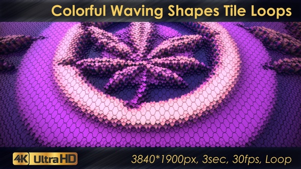Colorful Waving Spahes Tile Loops