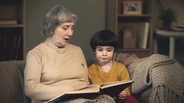 Reading a Story to Grandson 