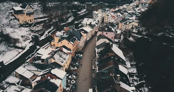 Panorama Of Vianden In Luxembourg