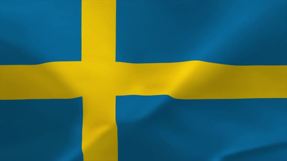 Sweden Waving Flag Animation 4K Moving Wallpaper Background