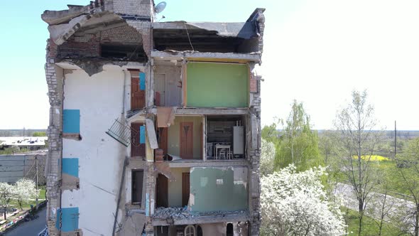 Bombed Building in Borodyanka Ukraine