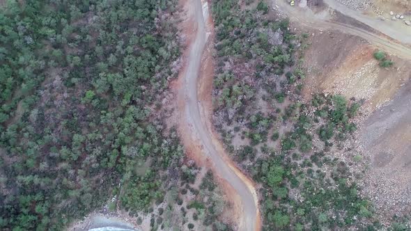 Dirt Roads at Mountain Forest