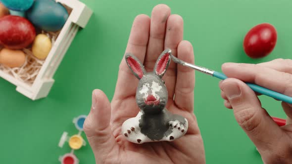 Hand Painting Rabbit for Easter Holiday