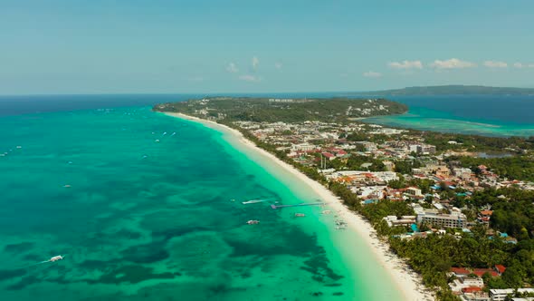 Boracay Island with White Sandy Beach Philippines