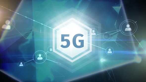 Digital composite of global 5G technology