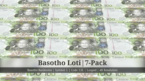 Basotho Loti | Lesotho Currency - 7 Pack | 4K Resolution | Looped