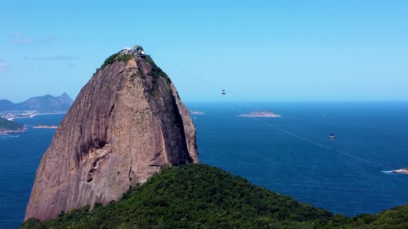 Rio de Janeiro Brazil. Tropical beach scenery. Postalcard of coastal city