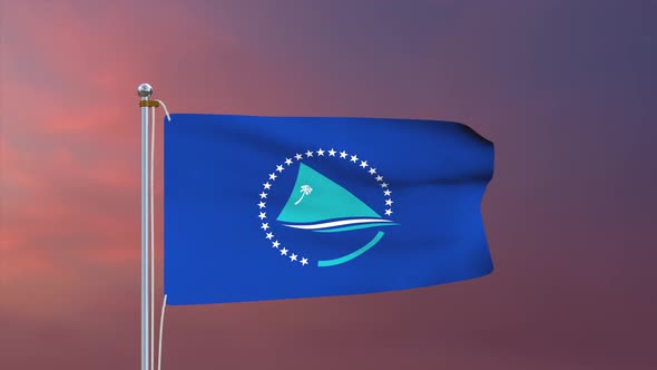 Pacific Community Flag 4k