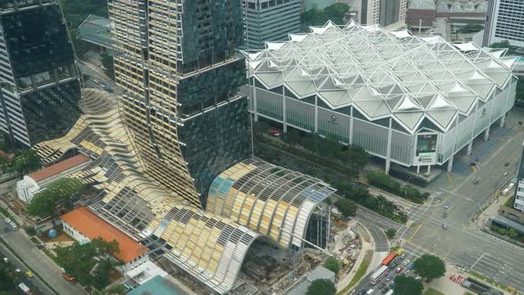 Time lapse of Building in Singapore city