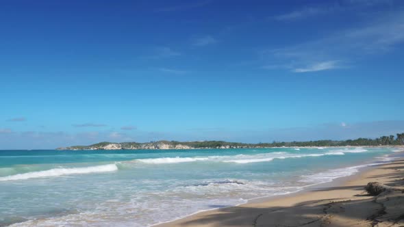 Macao Beach with Stone Mountains