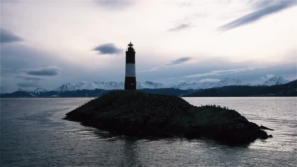 Les Eclaireurs Lighthouse at Dusk.