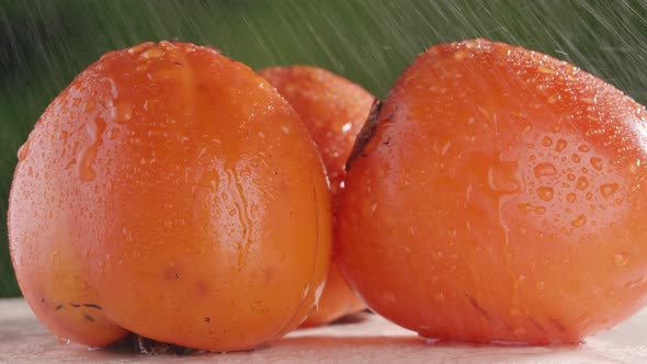 Slow Mo Persimmon Close Up