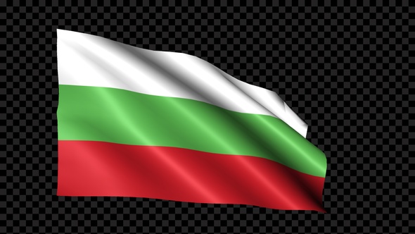 Bulgaria Flag Blowing In The Wind