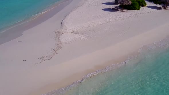 Aerial view sky of tropical tourist beach wildlife by clear sea with sand background