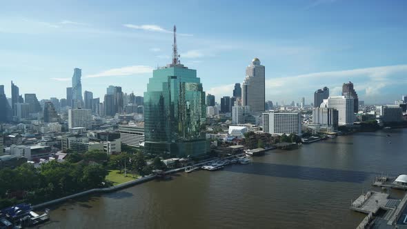 Beautiful building architecture around Bangkok city in Thailand