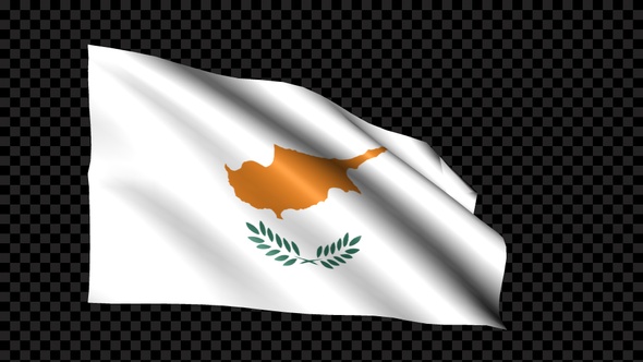 Cyprus Flag Blowing In The Wind