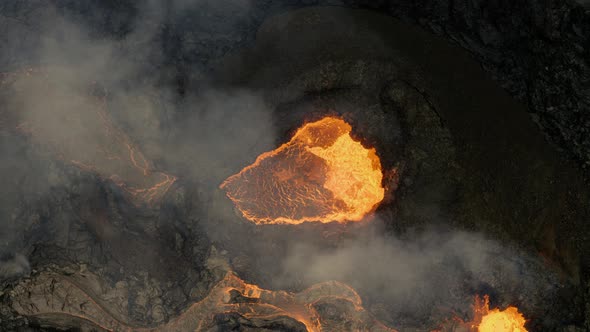 Top down view of a volcano - Iceland