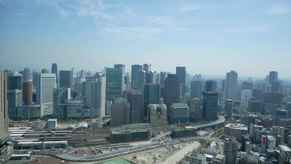 Osaka city view from umeda sky building when golden week vacation to japan 2018