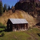 Colorado Mines Mountainside Shed Aerial Flying Away - VideoHive Item for Sale