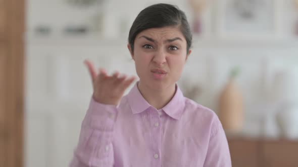 Portrait of Indian Woman Feeling Angry, Fighting