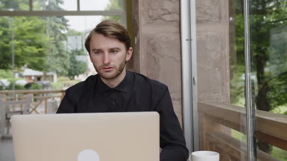 A Worried Young Man is Worried About His Project