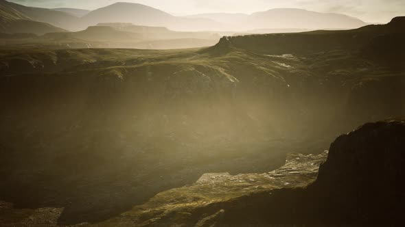 Typical Landscape of the Iceland Green Hills