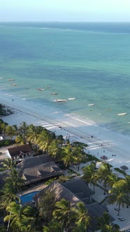 Beach on the Coast of Zanzibar Island Tanzania