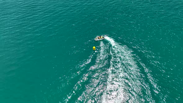 Parasailing aerial view Turkey Alanya 4 K