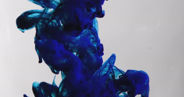 Smooth Sapphire Ink Exploding As Beautiful Smoke Fume, Navy Blue Clouds of Smoke alt