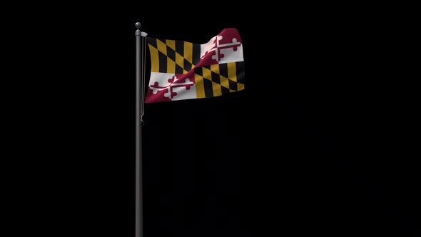 Maryland State Flag 2K With Alpha