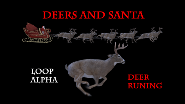 Deers And Santa Clips alt