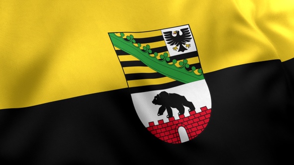 Saxony-Anhalt Flag with Emblem
