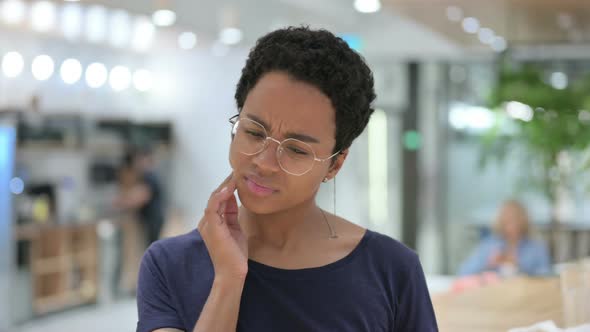 Portrait of Casual African Woman Having Toothache