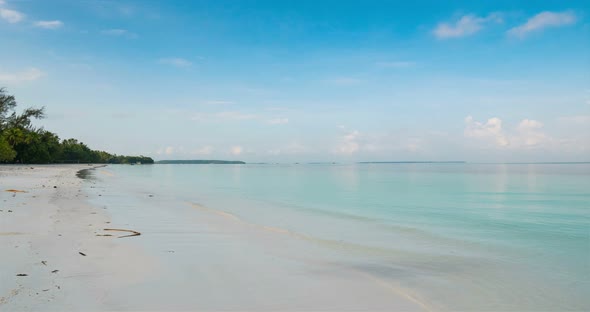 Time lapse: sunrise over tropical beach caribbean sea colorful dramatic sky movi